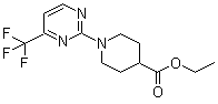 结构式 CAS# 215654-84-5, 1-[4-(三氟甲基)-2-嘧啶基]-4-哌啶羧酸乙酯