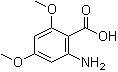 2-Amino-4,6-dimethoxybenzoic acid molecular structure (CAS 21577-57-1)