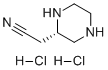 (S)-2-(哌嗪-2-基)乙腈二盐酸盐分子结构 (CAS 2158301-19-8)