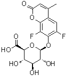 6,8-二氟-4-甲基-2-氧代-2H-1-苯并吡喃-7-基 beta-D-吡喃葡糖苷酸分子结构 (CAS 215868-36-3)