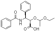 结构式 CAS# 216094-54-1, (alphaR,betaS)-beta-(苯甲酰基氨基)-alpha-(1-乙氧基乙氧基)苯丙酸