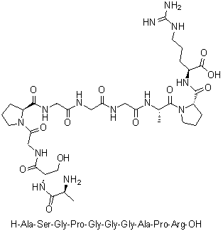 L-Alanyl-L-serylglycyl-L-prolylglycylglycylglycyl-L-alanyl-L-prolyl-L-arginine molecular structure (CAS 216487-55-7)