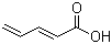structure of CAS# 21651-12-7, (E)-2,4-Pentadienoic acid;(2E)-2,4-Pentadienoic acid; (E)-1,3-Butadiene-1-carboxylic acid; trans-1-Carboxybutadiene; trans-2,4-Pentadienoic acid