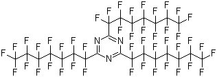 2,4,6-Tris(pentadecafluoroheptyl)-1,3,5-triazine molecular structure (CAS 21674-38-4)