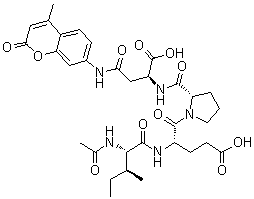 N-Acetyl-L-isoleucyl-L-alpha-glutamyl-L-prolyl-N-(4-methyl-2-oxo-2H-1-benzopyran-7-yl)-L-alpha-asparagine molecular structure (CAS 216757-33-4)