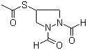 Ethanethioic acid S-(1,2-diformyl-4-pyrazolidinyl) ester molecular structure (CAS 216854-55-6)