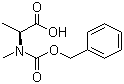 N-苄氧羰基-N-甲基-L-丙氨酸分子结构 (CAS 21691-41-8)
