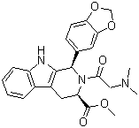 Methyl (1R,3R)-1-(benzo[d][1,3]dioxol-5-yl)-2-(dimethylglycyl)-2,3,4,9-tetrahydro-1H-pyrido [3,4-b]indole-3-carboxylate molecular structure (CAS 2169996-11-4)