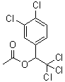 structure of CAS# 21757-82-4, (±)-Acetofenate;1-(3,4-Dichlorophenyl)-2,2,2-trichloroethyl acetate; 2,2,2-Trichloro-1-(3,4-dichlorophenyl)ethyl acetate; Acetofenate; BAY-MEB 6046