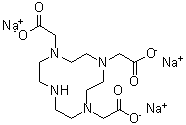 structure of CAS# 217973-03-0, 1,4,7,10-Tetraazacyclododecane-1,4,7-triacetic acid trisodium salt;Trisodium 1,4,7,10-tetraazacyclododecane-1,4,7-triacetate