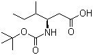 Boc-L-beta-homoisoleucine molecular structure (CAS 218608-82-3)