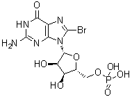 8-Bromoguanosine monophosphate molecular structure (CAS 21870-09-7)