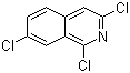 1,3,7-三氯异喹啉分子结构 (CAS 21902-41-0)
