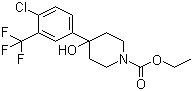 Ethyl 4-(4-chloro-3-(trifluoromethyl)phenyl)-4-hydroxypiperidine-1-carboxylate molecular structure (CAS 21928-40-5)