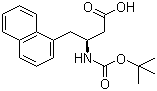 Boc-(S)-3-Amino-4-(1-naphenyl)butanoic acid molecular structure (CAS 219297-09-3)