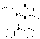结构式 CAS# 21947-32-0, N-叔丁氧羰基-L-正亮氨酸二环己胺盐