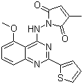 1-[[5-Methoxy-2-(2-thienyl)-4-quinazolinyl]amino]-3-methyl-1H-pyrrole-2,5-dione molecular structure (CAS 219773-55-4)