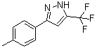 structure of CAS# 219986-64-8, 3-(4-Methylphenyl)-5-(trifluoromethyl)-1H-pyrazole;3-Trifluoromethyl-5-(p-tolyl)-1H-pyrazole; 5-(Trifluoromethyl)-3-p-tolyl-1H-pyrazole