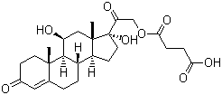 氢化可的松琥珀酸酯分子结构 (CAS 2203-97-6)