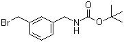 结构式 CAS# 220364-34-1, [3-(溴甲基)苄基]氨基甲酸叔丁酯
