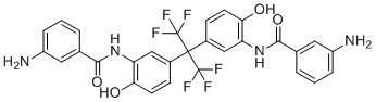 2,2-Bis(3-(3-aminobenzoylamino)-4-hydroxyphenyl)hexafluoropropane molecular structure (CAS 220426-92-6)