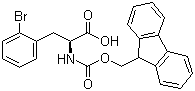 structure of CAS# 220497-47-2, Fmoc-L-2-bromophenylalanine;(S)-N-Fmoc-2-Bromophenylalanine