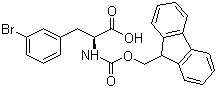 (S)-N-Fmoc-3-Bromophenylalanine molecular structure (CAS 220497-48-3)