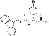 (betaS)-4-Bromo-beta-[[(9H-fluoren-9-ylmethoxy)carbonyl]amino]benzenepropanoic acid molecular structure (CAS 220497-68-7)