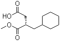 (S)-2-(环己基甲基)琥珀酸 1-甲酯分子结构 (CAS 220497-69-8)
