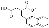 (S)-2-(2-萘甲基)琥珀酸 1-甲酯分子结构 (CAS 220497-75-6)