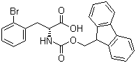 结构式 CAS# 220497-79-0, Fmoc-D-2-溴苯丙氨酸; N-芴甲氧羰基-D-2-溴苯丙氨酸