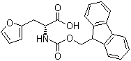 结构式 CAS# 220497-85-8, (alphaR)-alpha-[[芴甲氧羰基]氨基]-2-呋喃丙酸