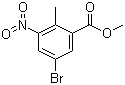 structure of CAS# 220514-28-3, Methyl 5-bromo-2-methyl-3-nitrobenzoate