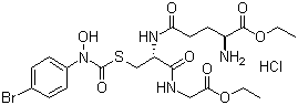 L-gamma-Glutamyl-S-[[(4-bromophenyl)hydroxyamino]carbonyl]-L-cysteinylglycine diethyl ester monohydrochloride molecular structure (CAS 221174-33-0)