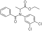 结构式 CAS# 22212-55-1, N-苯甲酰-N-(3,4-二氯苯基)-DL-丙氨酸乙酯; 新燕灵