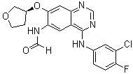 N-[4-[(3-Chloro-4-fluorophenyl)amino]-7-[[(3S)-tetrahydro-3-furanyl]oxy]-6-quinazolinyl]formamide molecular structure (CAS 2223677-60-7)
