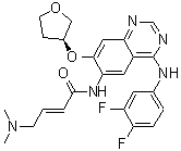 (2E)-N-[4-[(3,4-Difluorophenyl)amino]-7-[[(3S)-tetrahydro-3-furanyl]oxy]-6-quinazolinyl]-4-(dimethylamino)-2-butenamide molecular structure (CAS 2223677-62-9)
