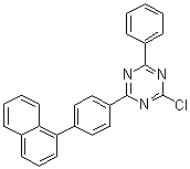 2-Chloro-4-[4-(1-naphthalenyl)phenyl]-6-phenyl-1,3,5-triazine molecular structure (CAS 2229752-36-5)