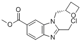 structure of CAS# 2230200-76-5, methyl 2-(chloromethyl)-3-[[(2S)-oxetan-2-yl]methyl]benzimidazole-5-carboxylate