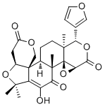 结构式 CAS# 22318-10-1, 穆茱萸内酯醇