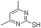structure of CAS# 22325-27-5, 4,6-Dimethyl-2-mercaptopyrimidine;2-Mercapto-4,6-dimethylpyrimidine; 4,6-Dimethyl-2-pyrimidinethiol