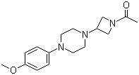 N-Acetyl-3-(4-(p-methoxyphenyl)piperazinyl)azetidine molecular structure (CAS 223381-95-1)