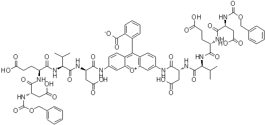 (Z-DEVD)2-Rh 110 molecular structure (CAS 223538-61-2)