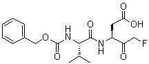(3S)-5-Fluoro-3-[[(2S)-3-methyl-1-oxo-2-[[(phenylmethoxy)carbonyl]amino]butyl]amino]-4-oxopentanoic acid molecular structure (CAS 223568-55-6)
