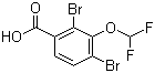 2,4-Dibromo-3-(difluoromethoxy)benzoic acid molecular structure (CAS 223595-28-6)