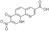 structure of CAS# 223664-42-4, 7,10-Dihydro-8-nitro-7-oxo-1,10-phenanthroline-3-carboxylic acid