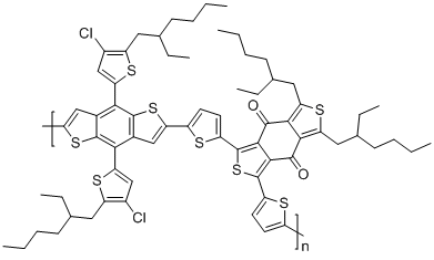 PBDB-T-2Cl molecular structure (CAS 2239295-71-5)