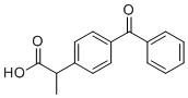 2-(4-Benzoylphenyl)propanoic acid molecular structure (CAS 22410-97-5)