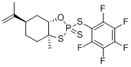 (2S,3aS,6R,7aS)-3a-甲基-2-((全氟苯基)硫代)-6-(丙-1-烯-2-基)六氢苯并[d][1,3,2]氧杂硫杂磷杂环戊二烯2-硫醚分子结构 (CAS 2245335-70-8)