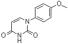 1-(4-甲氧基苯基)-2,4(1H,3H)-嘧啶二酮分子结构 (CAS 22455-93-2)